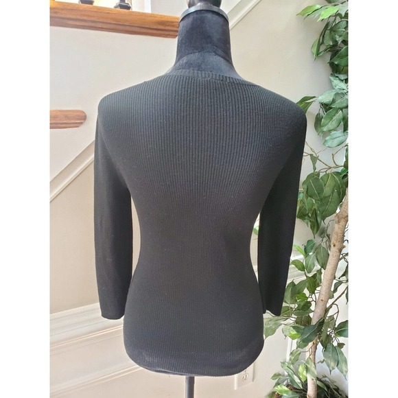 Ann Taylor Women's Brown & Black Round Neck Long Sleeve Casual Sweater Size S - Picture 6 of 8